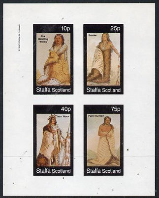 Staffa 1982 N American Indians #07 imperf set of 4 values unmounted mint