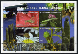 Madagascar 1999 Insects perf sheetlet containing 4 values unmounted mint. Note this item is privately produced and is offered purely on its thematic appeal
