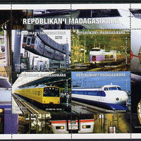 Madagascar 1999 Railways #2 perf sheetlet containing 4 values unmounted mint. Note this item is privately produced and is offered purely on its thematic appeal