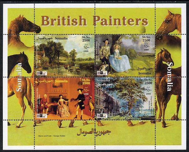 Somalia 1999 British Painters perf sheetlet containing 4 values unmounted mint. Note this item is privately produced and is offered purely on its thematic appeal