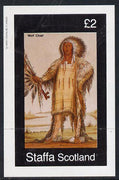 Staffa 1982 N American Indians #07 imperf deluxe sheet unmounted mint (£2 value)