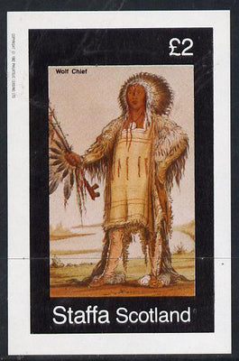 Staffa 1982 N American Indians #07 imperf deluxe sheet unmounted mint (£2 value)