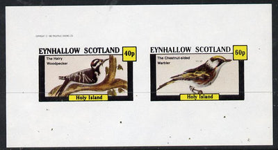 Eynhallow 1982 Birds #10 (Hairy Woodpecker & Warbler) imperf,set of 2 values (40p & 60p) unmounted mint