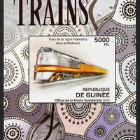 Guinea - Conakry 2012 Trains - Hiawatha imperf deluxe sheet unmounted mint. Note this item is privately produced and is offered purely on its thematic appeal
