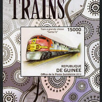 Guinea - Conakry 2012 Trains - Santa Fe imperf deluxe sheet unmounted mint. Note this item is privately produced and is offered purely on its thematic appeal