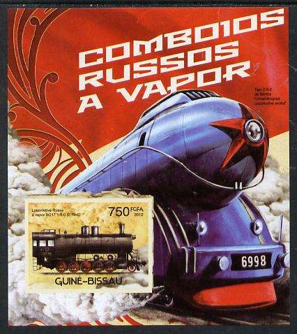 Guinea - Bissau 2012 Russian Steam Trains - SO17 1-5-0 imperf deluxe sheet unmounted mint. Note this item is privately produced and is offered purely on its thematic appeal