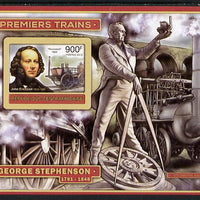 Central African Republic 2012 Early Trains - John Ericsson imperf deluxe sheet unmounted mint. Note this item is privately produced and is offered purely on its thematic appeal