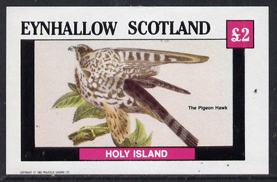 Eynhallow 1982 Pigeon Hawk imperf deluxe sheet (£2 value) unmounted mint