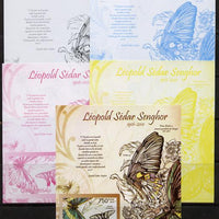 Guinea - Bissau 2012 Commemorating Leopold Sedar Senghor - Butterflies #2 deluxe sheet - the set of 5 imperf progressive proofs comprising the 4 individual colours plus all 4-colour composite, unmounted mint