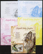 Guinea - Bissau 2012 Commemorating Leopold Sedar Senghor - Butterflies #2 deluxe sheet - the set of 5 imperf progressive proofs comprising the 4 individual colours plus all 4-colour composite, unmounted mint