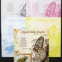 Guinea - Bissau 2012 Commemorating Leopold Sedar Senghor - Butterflies #3 deluxe sheet - the set of 5 imperf progressive proofs comprising the 4 individual colours plus all 4-colour composite, unmounted mint