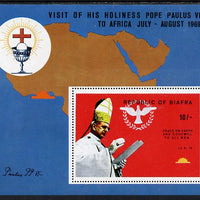 Nigeria - Biafra 1969 Visit of Pope Paul 10s perf m/sheet unmounted mint (see note after SG 42)