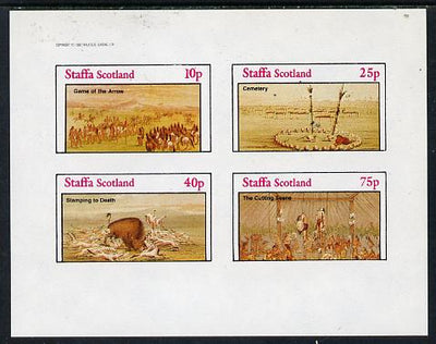 Staffa 1982 N American Indian Culture imperf set of 4 values unmounted mint