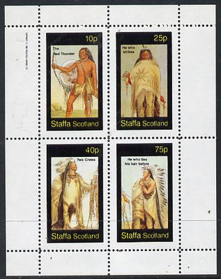 Staffa 1982 N American Indians #08 perf set of 4 values unmounted mint