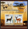 Djibouti 2013 Animals of Africa - Antelopes imperf sheetlet containing 2 values unmounted mint