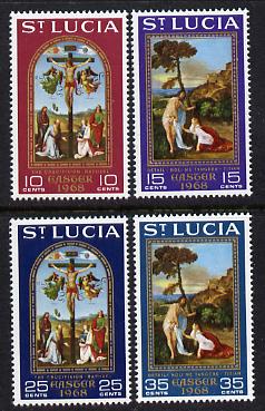 St Lucia 1968 Easter perf set of 4 unmounted mint SG 245-8