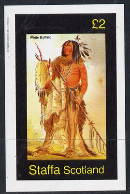 Staffa 1982 N American Indians #08 imperf deluxe sheet unmounted mint (£2 value)