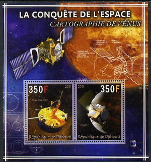 Djibouti 2013 Conquest of Space - The Mapping of Venus perf sheetlet containing 2 values unmounted mint
