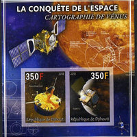 Djibouti 2013 Conquest of Space - The Mapping of Venus imperf sheetlet containing 2 values unmounted mint