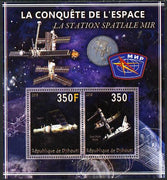 Djibouti 2013 Conquest of Space - Space Station Mir perf sheetlet containing 2 values unmounted mint