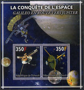 Djibouti 2013 Conquest of Space - Galileo on route to Jupiter perf sheetlet containing 2 values unmounted mint