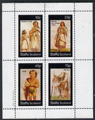 Staffa 1982 N American Indians #09 perf set of 4 values unmounted mint