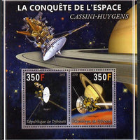Djibouti 2013 Conquest of Space - Cassini-Huygens to Saturn perf sheetlet containing 2 values unmounted mint