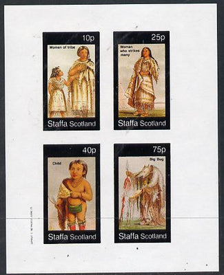 Staffa 1982 N American Indians #09 imperf set of 4 values unmounted mint