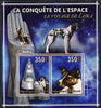 Djibouti 2013 Conquest of Space - Laika Space Dog perf sheetlet containing 2 values unmounted mint