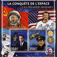 Djibouti 2013 Conquest of Space - First Men in Space perf sheetlet containing 2 values unmounted mint