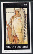 Staffa 1982 N American Indians #09 imperf souvenir sheet unmounted mint (£1 value)