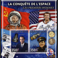 Djibouti 2013 Conquest of Space - First Men in Space imperf sheetlet containing 2 values unmounted mint
