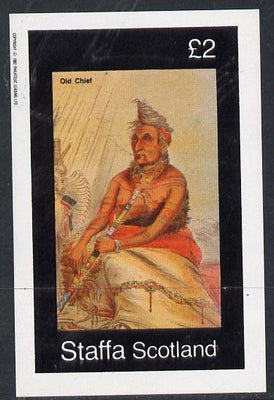 Staffa 1982 N American Indians #09 imperf deluxe sheet unmounted mint (£2 value)