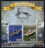 Djibouti 2013 Aircraft Carriers perf sheetlet containing two values unmounted mint