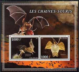 Ivory Coast 2013 Bats perf sheetlet containing two values unmounted mint
