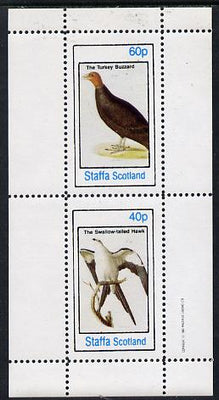 Staffa 1982 Birds #27 (Turkey Buzzard & Swallow Tailed Hawk) perf,set of 2 values (40p & 60p) unmounted mint