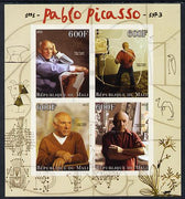 Mali 2013 Pablo Picasso imperf sheetlet containing four values unmounted mint