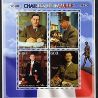 Mali 2013 Charles De Gaulle perf sheetlet containing four values unmounted mint