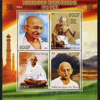 Mali 2013 Mahatma Gandhi perf sheetlet containing four values unmounted mint