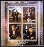 Mali 2013 Werner Von Braun imperf sheetlet containing four values unmounted mint