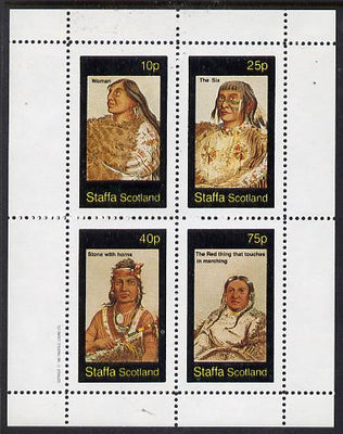 Staffa 1982 N American Indians #10 perf set of 4 values unmounted mint