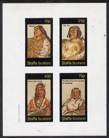Staffa 1982 N American Indians #10 imperf set of 4 values unmounted mint
