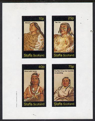 Staffa 1982 N American Indians #10 imperf set of 4 values unmounted mint