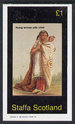 Staffa 1982 N American Indians #10 imperf souvenir sheet unmounted mint (£1 value)