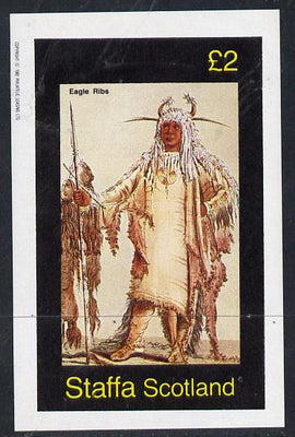 Staffa 1982 N American Indians #10 imperf deluxe sheet unmounted mint (£2 value)