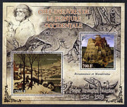 Ivory Coast 2013 Art Masterpieces from the Western World - Renaissance & Mannerism - Pieter Brueghel perf sheetlet containing 2 values unmounted mint