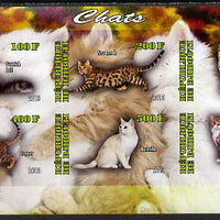 Djibouti 2013 Domestic Cats #2 imperf sheetlet containing 6 values unmounted mint