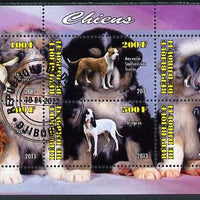 Djibouti 2013 Dogs #2 perf sheetlet containing 6 values cto used