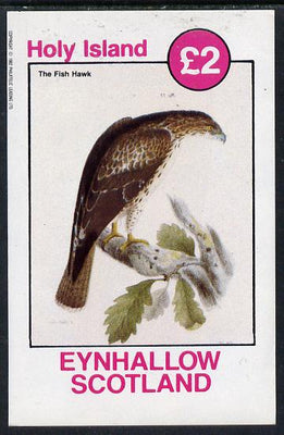 Eynhallow 1982 Fish Hawk imperf deluxe sheet (£2 value) unmounted mint