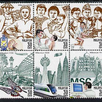 Malaysia 2000 New Millennium - 2nd Series - People & Achievements se-tenant block of 10 unmounted mint SG 840-49